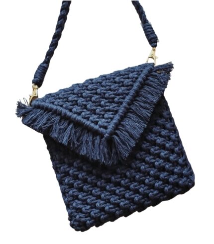 کیف کوچک مشکی مکرومه